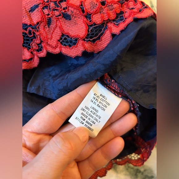 Shoshanna Red Lace Mini Dress - Picture 13 of 15